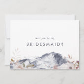 Carte de proposition simple Floral Mountain Brides (Devant)