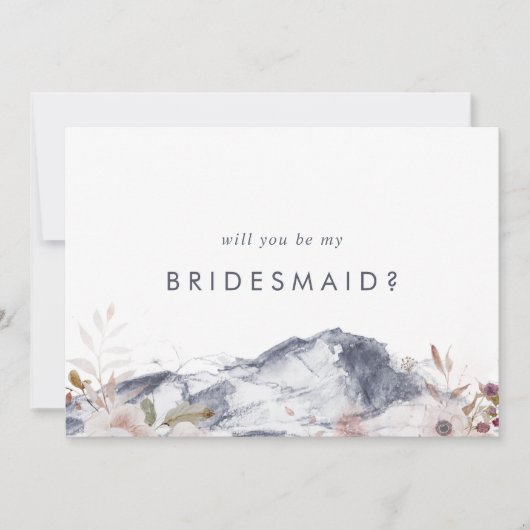 Carte de proposition simple Floral Mountain Brides (Devant)