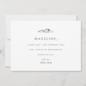 Carte de proposition simple Floral Mountain Brides (Dos)