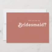Carte de proposition simple Retro Old Rose Bridesm (Devant)