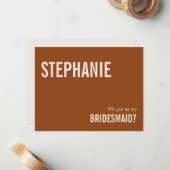 Carte de proposition simple Terracotta Be My Bride (Devant/Arrière en situation)