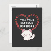 Carte de propriétaire de chats mignons - Chat drôl (Devant / Derrière)