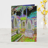 Carte de protection et d'explication de cimetière (Fleur jaune)