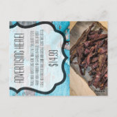 Carte de publicité commerciale Bleu Bois grange Po (Dos)