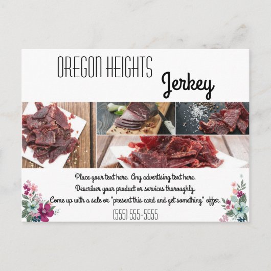 Carte de publicité commerciale Fleurs tropicales s (Devant)