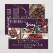 Carte de publicité commerciale Plum violet Rose or (Devant / Derrière)