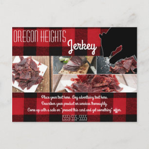 Carte de publicité commerciale Red Buffalo Plaid B