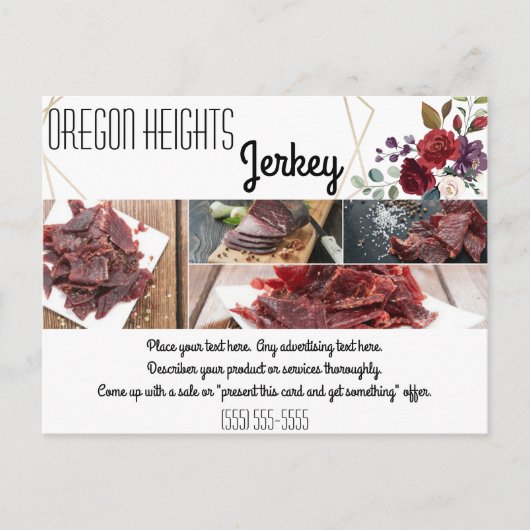 Carte de publicité commerciale White Roses Gold Ge (Devant)