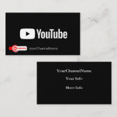 Carte de publicité de canal (Devant / Derrière)