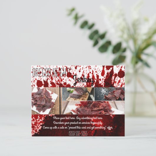 Carte de publicité d'entreprise Splatter de sang V (Debout devant)