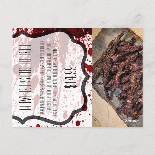 Carte de publicité d'entreprise Splatter de sang V (Dos)