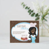 Carte de publicité gâteaux de la coupe Baker afro- (Debout devant)