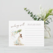 Carte de puits de Fête des mariées Florale Aquarel (Debout devant)