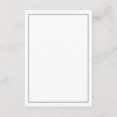 Carte de puits de Mariage minimaliste (Dos)