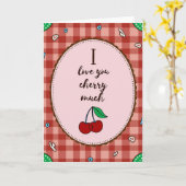 Carte de Pun Cherry d'amour rouge (Fleur jaune)