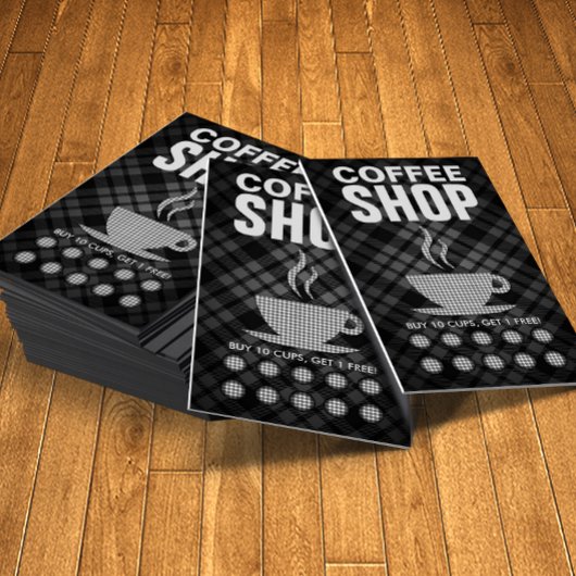 carte de punch café plaid