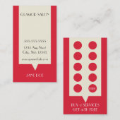 Carte de Punch Carte de visite Loyauté Salon (Devant / Derrière)