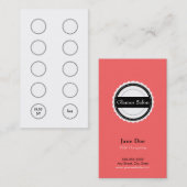 Carte de Punch Carte de visite Loyauté Salon (Devant / Derrière)