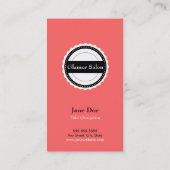 Carte de Punch Carte de visite Loyauté Salon (Dos)