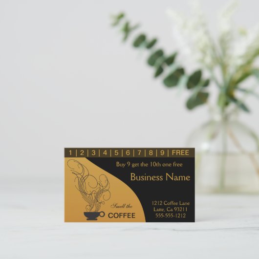 Carte de punch de café (Debout devant)