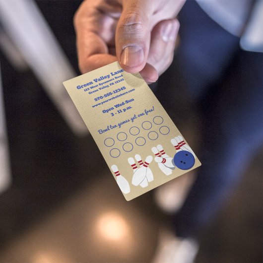 Carte de punch de fidélité Bowling Alley
