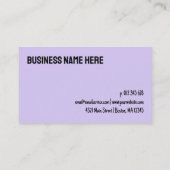 Carte de punch de fidélité moderne Purple Ten Visi (Dos)