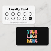 Carte de punch de fidélité moderne Retro Salon (Devant / Derrière)