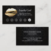 Carte de punch fidélité 3D Gold Lips (Devant / Derrière)