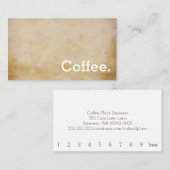 Carte de Punch pour café Telmo simple fidélité (Devant / Derrière)