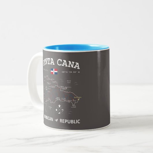 Carte de Punta Cana Coffee Mug (Devant gauche)