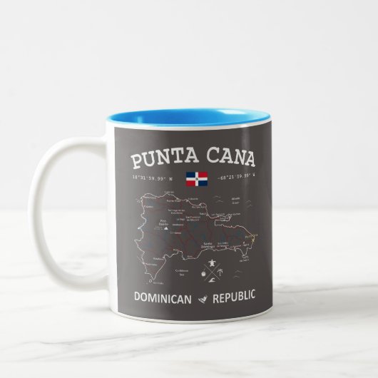 Carte de Punta Cana Coffee Mug (Gauche)