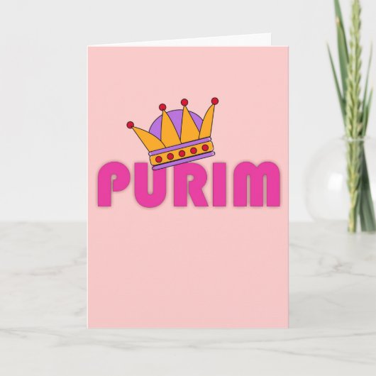 Carte de Purim avec la couronne (Devant)
