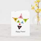 Carte de Purim de clown de Hamantaschen (Fleur jaune)