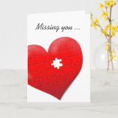 Carte de puzzle du coeur qui vous manque (Fleur jaune)