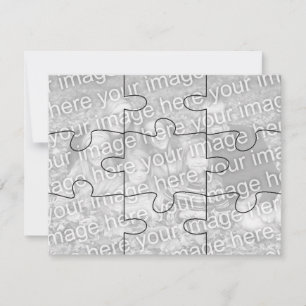 Carte de puzzle "maquette" de photo personnalisabl