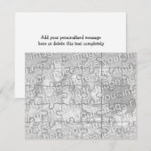 Carte de puzzle "maquette" photo personnalisable - (Devant / Derrière)