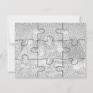 Carte de puzzle "maquette" photo personnalisable -