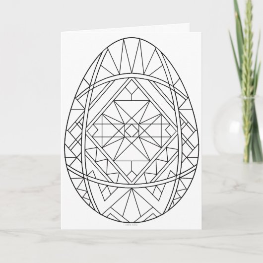 Carte de Pysanky à colorier 1 (Devant)