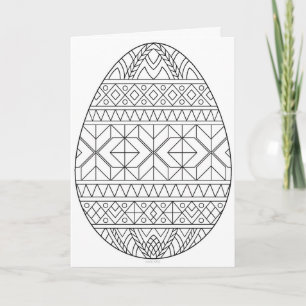 Carte de Pysanky à colorier 3