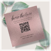 Carte de QR Code Share The Love Rose Gold