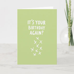 Carte de question d'anniversaire Lime