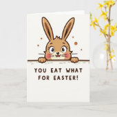 Carte de question de Lapin Surpris (Fleur jaune)
