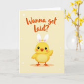 Carte de question de volaille mignonne (Fleur jaune)