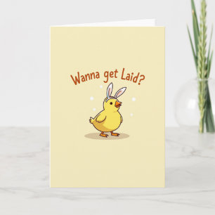 Carte de question du joli oiseau lapin