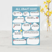 Carte de questionnaire de Fête des pères DADDY (Fleur jaune)