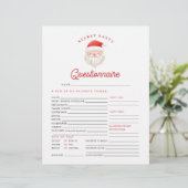 Carte de questionnaire KRIS Christmas Secret Père  (Debout devant)