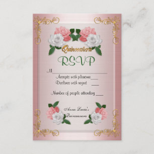 Carte de Quinceanera RSVP