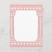 Carte de quiz de soirée rose en rose (Dos)