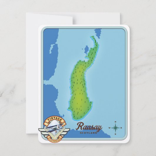 carte de Raasay en Écosse (Devant)