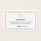 Carte de rabais Faux Gold Foil Effet Frame (Dos)